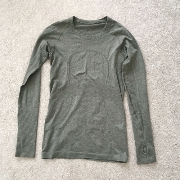 lululemon athletica Tops - Lululemon. Swiftly LS. Heathered Fatigue Green.